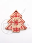 Brad de Crăciun din lemn 50x43x3mm gaură 2mm 1 pachet 5 buc 182329