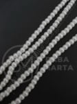 Mărgele de sticlă albă, 4 mm. ~80cm ~216 bucăți 341082