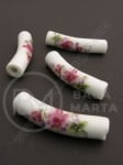 Mărgele de porțelan ~38~40x9mm gaură pictătă 4mm 1 buc 335060