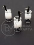 Pendant sticla borcan 18x10mm cu smoothie de fructe 1 pachet 2 bucati 335482