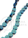 Hematit cu stea 8x9x5mm albastru, gaură nemagnetică 1.5mm ~54 buc 1 buc 352330