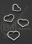 Inimă metalică 25x20mm color argintie 1 pachet 10 buc 306128