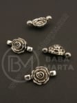 Element de conectare 23x13x7mm argintiu gaură 1.5mm 5 buc 308615