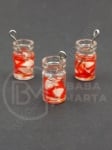 Pandantiv borcan de sticla 18x10mm cu cocktail de fructe 1 pachet 2 bucati 335650