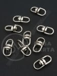 Inele metallice rotativ 19,5x9x6mm, culoare argintie, 1 pachet, 10 buc. 302173