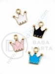 Pandantiv coroană metalică MIX 12x10mm color aurie 1 pachet 5 buc 304268