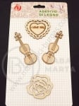 Elemente decorative din lemn 1 pachet 182042