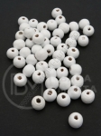 Bilă de lemn 8x7mm gaură albă ~3mm 1 paquet 40g ~215 buc 321169