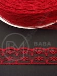Panglică de dantelă 22mm bordo 10 metri 451371