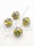 Mărgele Indonezia ~15x~16mm lucrate manual gaură 2mm 1 buc 308571
