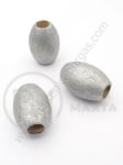 Cilindru din lemn argintiu 24x16mm bore 7mm 1 pack 15 pcs 321284