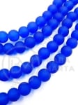 Mărgele de sticlă 8mm albastru mat 80cm ~105 bucăți 1 bucată 343833