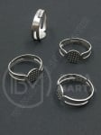 Inel OȚEL (304) 17mm bază pentru lipire 8mm 1 pachet 4 buc 305880