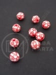 Minge de fotbal 10mm gaură roșie 2mm 1 pachet 40g ~77buc 312350