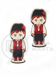 Figurină din lemn 45x17x2.5mm boy 1 pack 10 pcs 182445