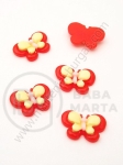 Figurină fluture din plastic 21x15mm pentru lipit 1 pachet 10 buc 121047