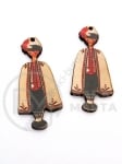Figurină din lemn 45x20x2.5mm boy gaură 2mm 1 paket 10buc 182451