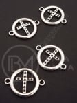 Element de conectare 25x18.5mm color argintie 10 buc 308876
