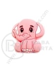 Mărgele elefant 30x29x9.5mm roz gaură 2.5mm 1 buc 317003