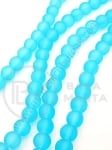 Mărgele de sticlă 8mm albastru mat 80cm ~105 bucăți 1 bucată 343570