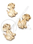 Câine din lemn 34x23mm 1 pachet 10 buc 181653
