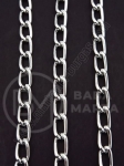 Lanț din aluminiu 5x9x1.3mm color argintie 1 metru 302153