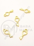 Pandantiv cheie metalic 17x9mm culoare aurie 1 pachet 15 buc 306328