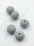 Bilă de mărgele din silicon 15mm gaură 2mm 1 paquet 5 buc 317073