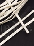 Panglică albă din piele artificială 5x1.5mm 1 metru 421117