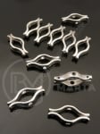 Distant pentru mărgele SSV 20x8.5x4mm argintiu 50 buc 318330
