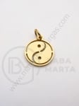 Pandantiv Yin și Yang din OȚEL (304) 14x12x1mm culoare aurie 1 pachet 1 bucată 305757