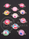Element de conectare cu cabochon 21x14.5mm culoare argintie 1 pachet 5 buc 307374