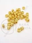 Mărgele metallice 5x3mm aurii, gaură 3mm, 1 pachet, 30 buc. 306539