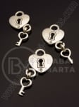 Pandantiv metalic 25x13mm culoare argintie 1 pachet 5 buc 308303