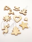 Figurină mixtă din lemn 23~29x18.5~26x2mm 1 pachet 20 buc 182139