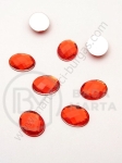 Pietricele acrilice 10x8x4mm red pentru lipit 1 pachet 50 buc 151588