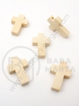 Pandantiv cruce din lemn 22x15x4mm natural color 1 pachet 10 buc 327116