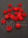 Margele 8x6mm roșu mat, gaură 4mm 40g ~155 buc 312610