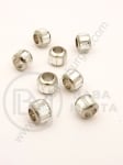 Mărgele oglindă 8.5x7mm culoare argintie gaură 4.5mm 1 pachet 10 buc 302081