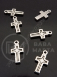 Pandantiv cruce oțel DIN 15.5x8x2mm 1 pachet 2 buc 307205