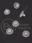 Dop de cercei din silicon 10x6mm 1 pack 50 pcs 301919