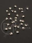 Capac de capăt pentru lanț cu bilă 3x4mm, culoare argintie, 1 pachet, 100 buc. 301783