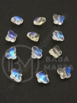 Fluture de cristal 8x7x4.5mm imitație efect Swarovski AB transparent 1 pachet 10 bucăți 335421