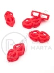 Mărgele 22x11x6.5mm roșu gaură 7x3mm 1 pachet 40g ~57 buc 312330