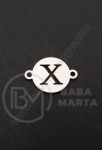 Element de conectare litera X steel 13x18x1mm hole 1.5mm 1 buc 305612