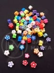 FIMO floare 6x4mm gaură mixtă 1mm 1 pachet 10 buc 312586