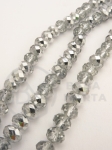 Transparent cu argint 6x4mm. ~95 buc. ~43 cm. 342031
