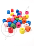 Cilindru din lemn 9x7mm, gaură colorată, 3mm, 1 pack, 40g ~170 pcs. 321204