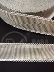 Panglică 25mm gri lucioasă cu lamelă 1 pachet 5 metri 451439