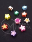 Mărgele stea FIMO 8~11x4~5mm gaură mixtă 1.5mm 1 pachet 10 buc 312708